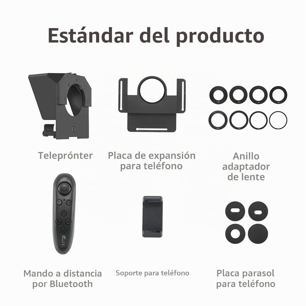 AMBITFUL Juego de teleprompter portátil Inscriber portátil teleprompter video artefacto con control remoto para grabación de teléfono y cámara réflex (teleprompter)