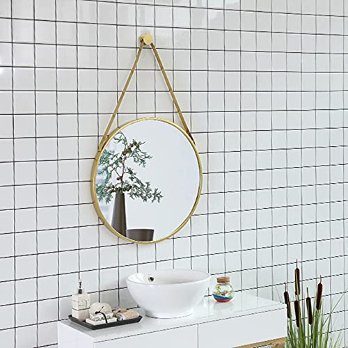 Espejo de baño redondo de 40cm de hierro para colgar en pared 7