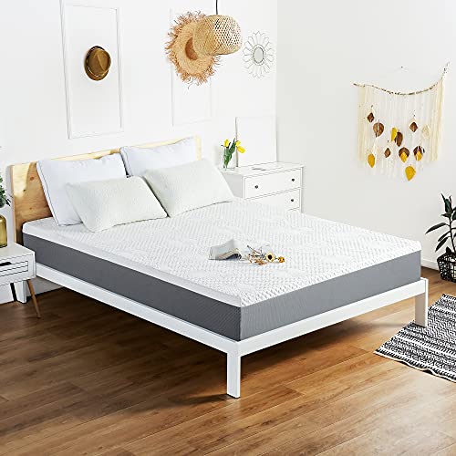 Olee Sleep 22,9 cm belüftete Memory-Schaumstoff-Matratze, mit Gel, CertiPUR-US-zertifiziert, grau, voll Cover