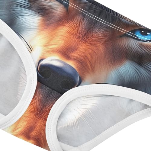 Toddler Girls Underwear 2t Cotton Little Girl Panties Print Briefs Kids Undies Mystical Wolf Animal Print4