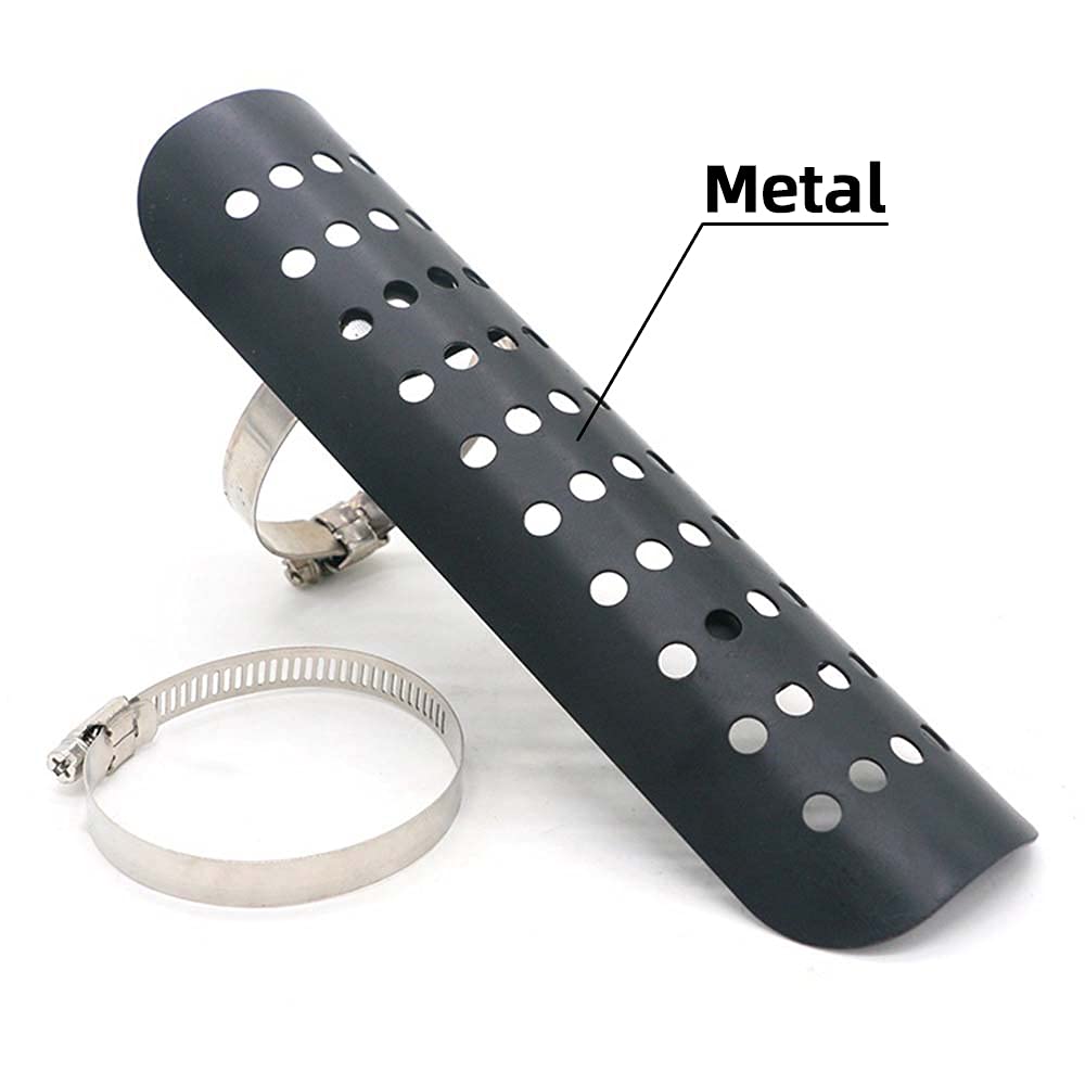 APEBAZY Motorcycle Universal Metal Exhaust Heat Shield Exhaust Muffler Pipe Heat Shield Cover