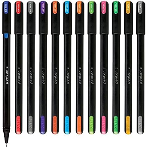 Pentonic Multicolor Gel Pen Set with Case Cover
