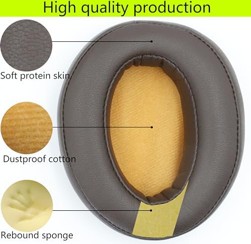 Replacement Ear Pads Compatible with Sennheiser Momentum2.0 Brown | For Sennheiser HD1 Over-The-EAR headphones Memory Foam/Protein Leather Earpads Earmuffs miniatura 3