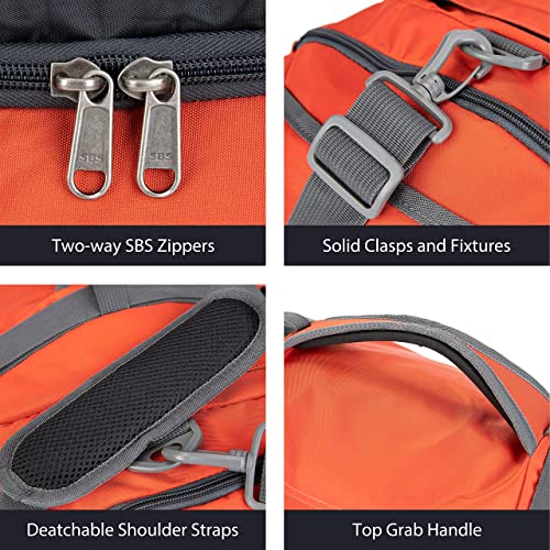 Ubon Large Duffel Bag Weekender Bags with Shoe Compartments 4-Way Sports Gym Backpack with Padded Straps Camping Traveling Duffle Bag3