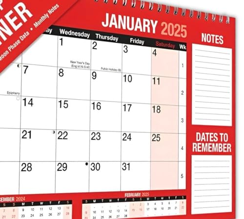 PaulStore 2026 Month To View Desktop Planner Red And White Calendar For Home Office And School Use - Cosy Home Interiors PaulStore 2026 Month To View Desktop Planner Red And White Calendar For Home Office And School Use - Image 8