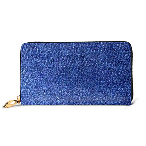Preisvergleich Produktbild JHGFG Mode Handtasche Reißverschluss Brieftasche Denim Textur Telefon Clutch Geldbörse Abendkupplung Blocking Leder Brieftasche Multi Card Organizer