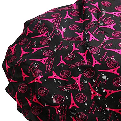 Shower Cap, ESARORA 4 PACK Bath Cap Designed for Women Waterproof Double Layer - Thumbnail 6