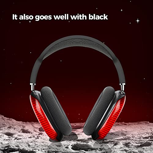 Monocarbon Genuine Carbon Fiber Case For Airpods Max Headphones, With Covers Apple Headphone Cases Ultra Protective (Glossy Red) #TOP4