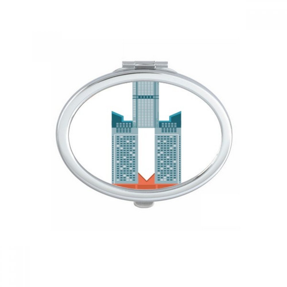Miroir de poche compact ovale Taiwan Chikaniou pour le maquillage voyage
