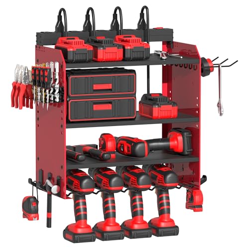 Power Tool Organizer Wall Mount with Charging Station,...