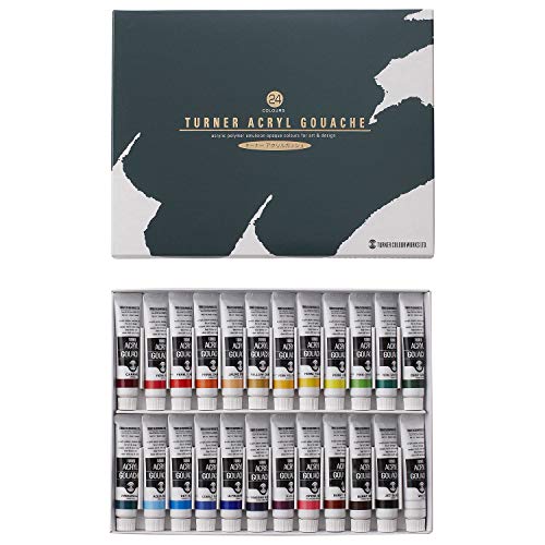 Turner Acrylic Gouache 24 Colors Set School (Japan Import)
