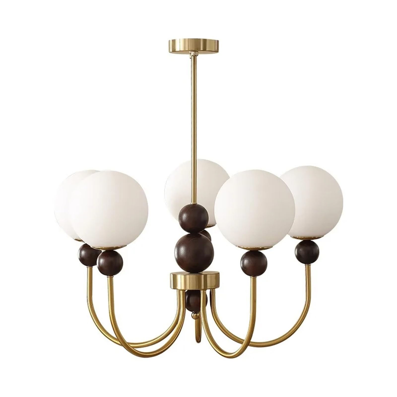 V-intage Glass Ball Ceiling Chandelier Compatible with Living Room Center Table Bedroom Loft Pendant Lamp Home Decor Lighting Lusters Fixture