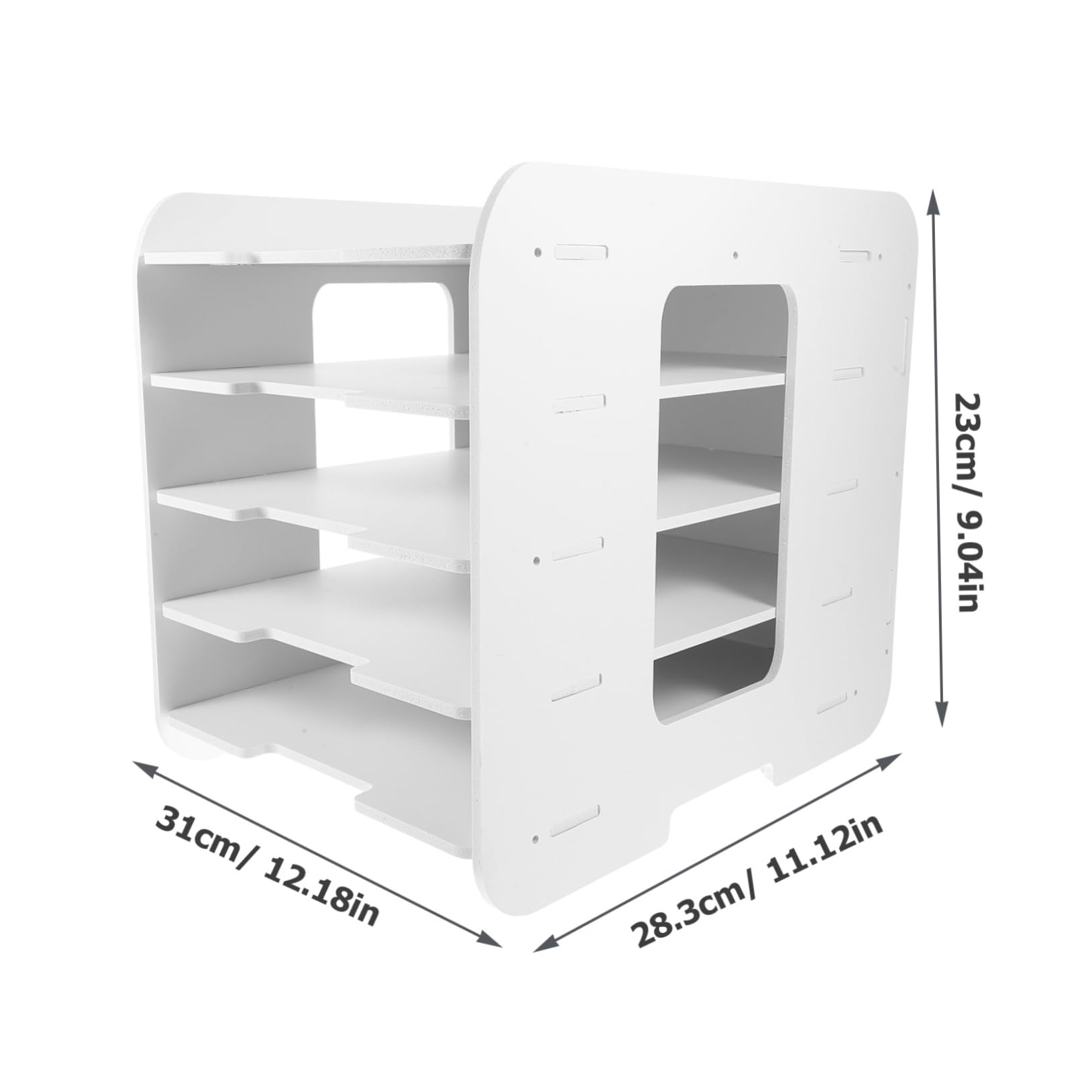 Portaoggetti Scrivania Multi Organizer Impilabile Per Documenti e Resistente Per