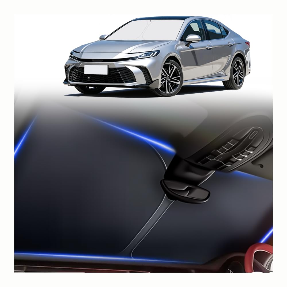 Car Windshield Sun Shade Compatible with Toyota Camry 2025-2026,Oxford Cloth Sun Shade for Car Windshield with Foldable Design,Windshields Cover Suns Shades for Blocking Heat with Storage Bag for Toyota Camry 2025-2026