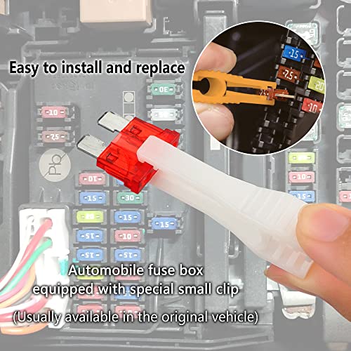 Car Fuses Kit,Fuse Puller,Blade-Type Fuses - Standard Size(5A 7.5A 10A 15A 20A 25A 30A) Replacement Fuses For Car/Suv/Rv/Truck/Boat (10) #TOP5