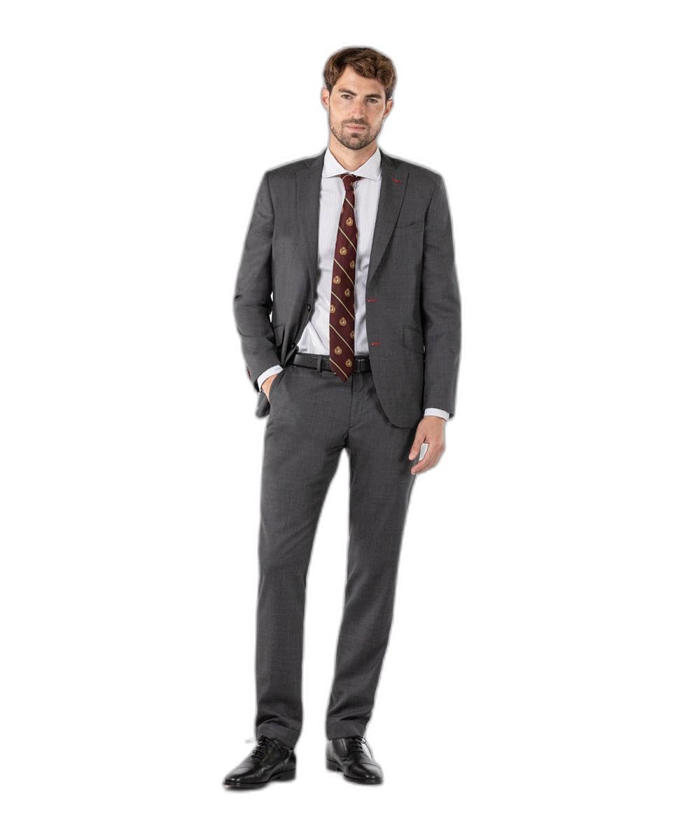 El Ganso Pantalón Traje Ojo de Perdiz Gris Coordinado