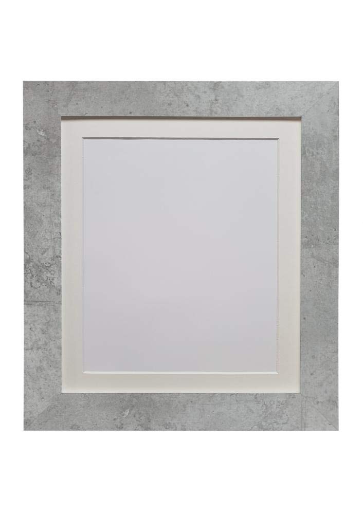 FRAMES BY POST Metro Picture Photo Frame Mineral Grey with Ivory Mount A4 Image Size 9 x 6 Inch