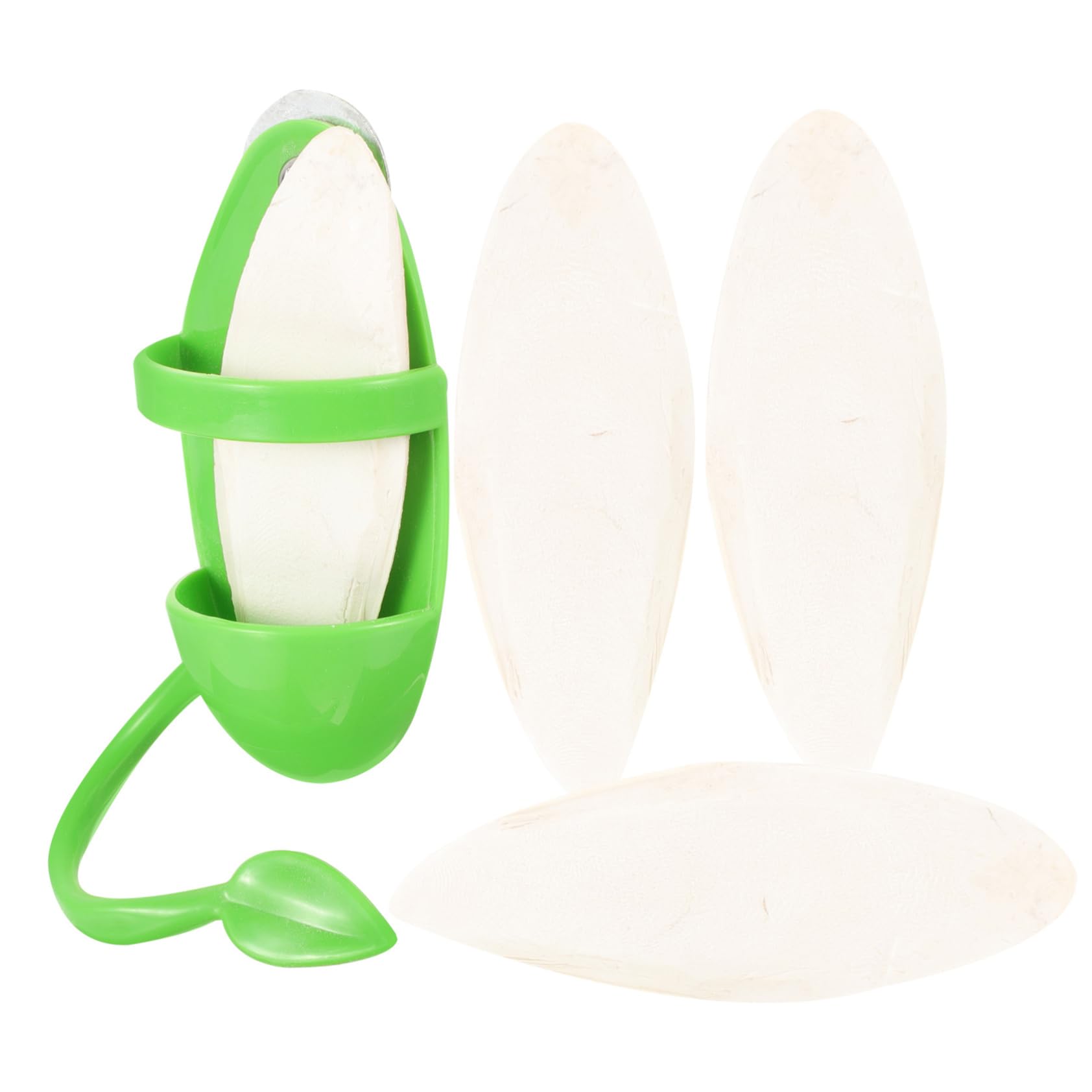 Sosoport Lot De 4 Mangeoires pour Perroquets Support en De Seiche pour Volaille Accessoire pour Cage À Oiseaux Support Facile À Utiliser pour Bols À Oiseaux