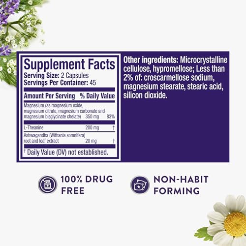 ZzzQuil Pure Zzzs, +Magnesium Capsules, L-Theanine and Magnesium, Sleep Aid, 4-in-1 Magnesium: Citrate, Bisglycinate, Oxide, and Carbonate, Sleep Aids for Adults, 90 Sleep Capsules - image 6