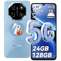 Blackview SHARK 6 Smartphone 5G - 128GB, 6.88" 120Hz, Fotocamera 16MP, Sim-Free Nero