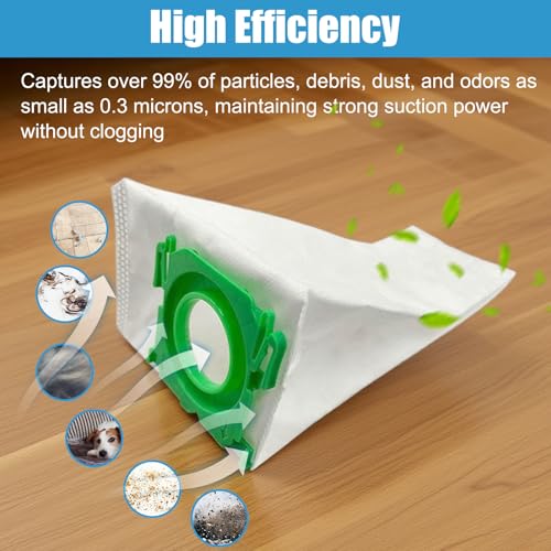 Image of 12 Pack 7029AM Vacuum Cleaner Bags for Sebo Felix Dart UltraBag Vacuum, Replacement Vacuum Bags for Sebo Vacuum Cleaner