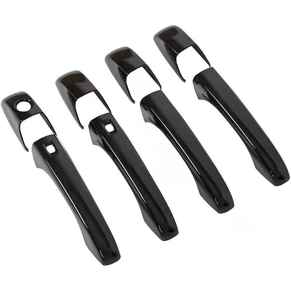 Krgsa A/Paintblack Krgs Exterior Cr Door Hndle For Dodge Grnd Crvn 2008-2016,Exterior Door Hndle Cover Front Left Right Rer Chrome Bs, /Pint Blck-/Style 2
