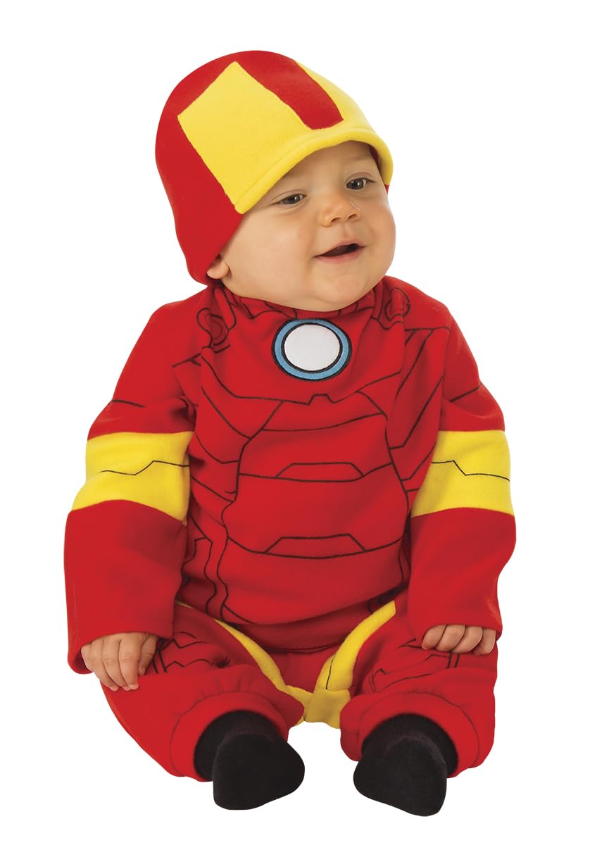 Rubies - Costume pagliaccetto Iron Man per neonato, rosso, per bambini