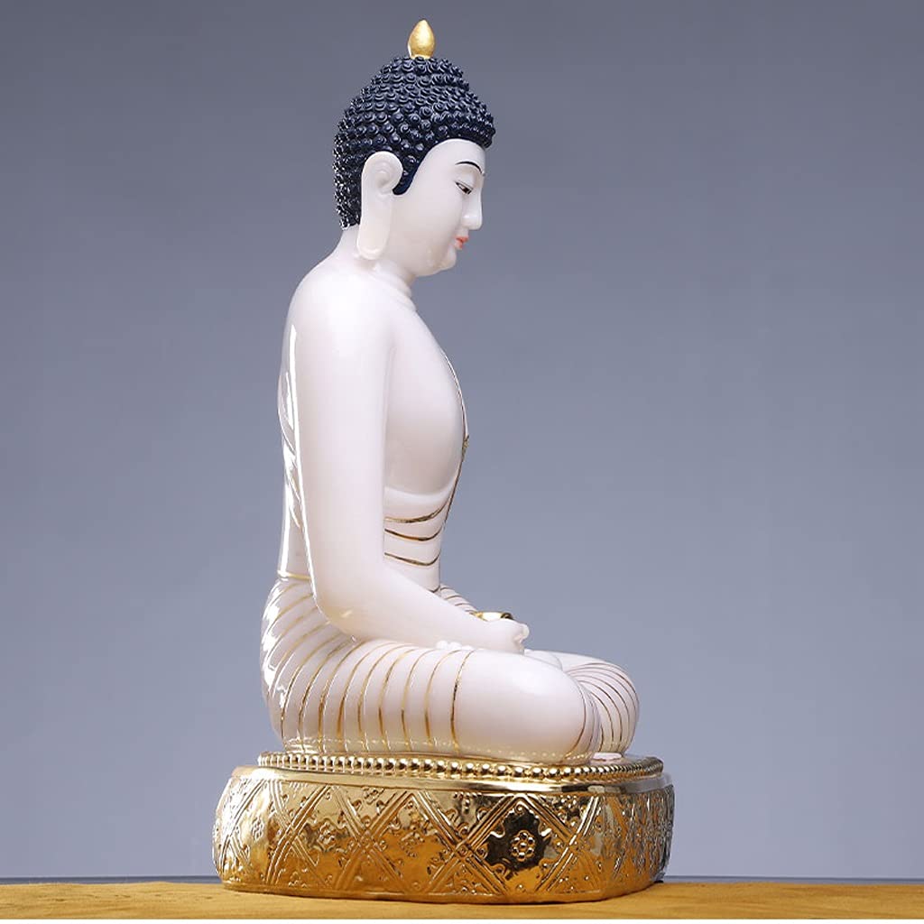 Amazon｜佛像 Sakyamuni Jade Carving、Sakyamuni Buddha White Jade
