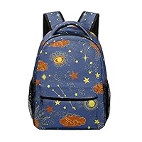 Liegear Space Galaxy Pattern Kids Backpack, Student School Bags for Boys & Girls, Bookbags with Adjustable Strapfor Travel
