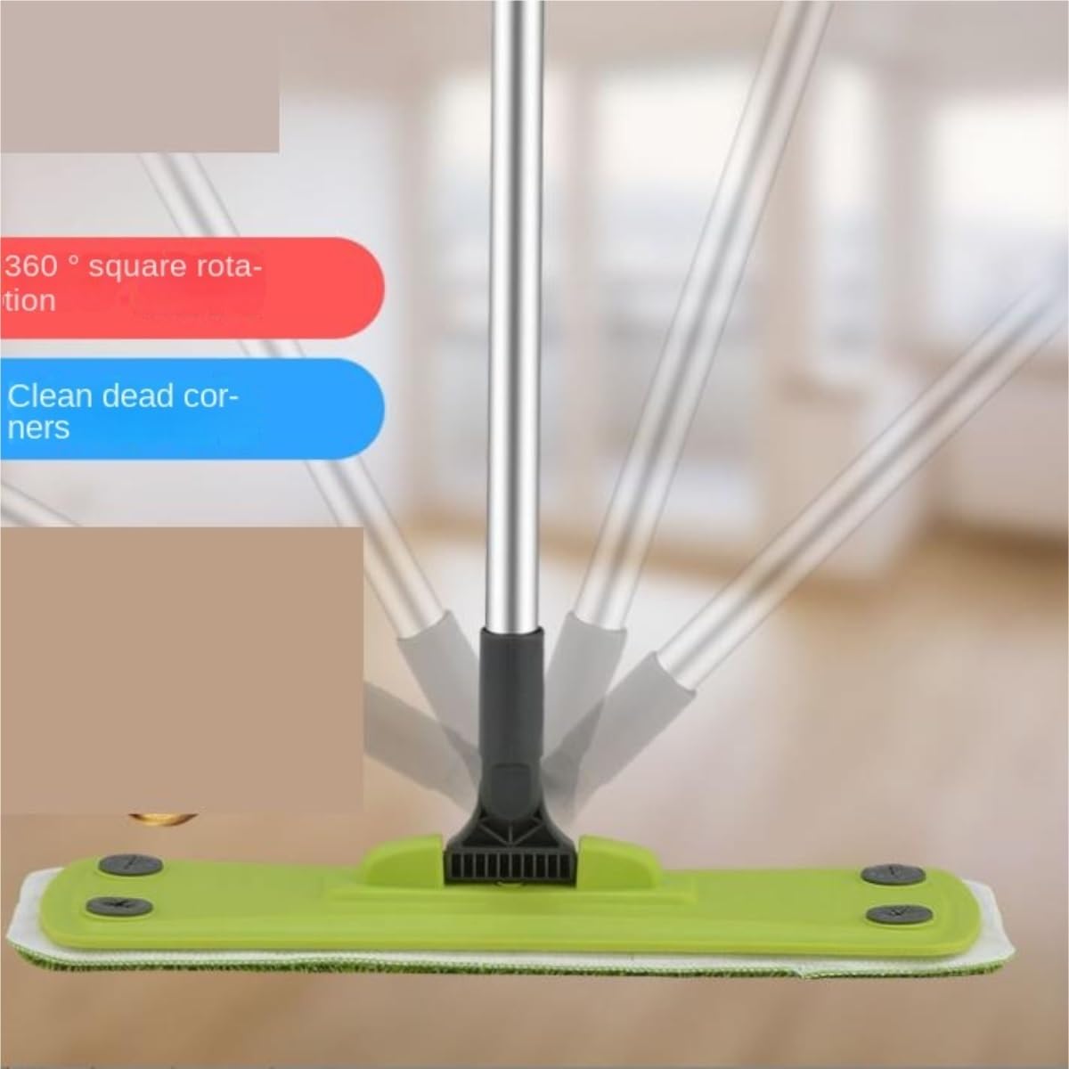 Spazzolone per Pavimenti Mocio Piatto for Uso Domestico, Pavimento in Legno, Camera da Letto, Lazier, Bagnato E Asciutto, Doppio Scopo, Assorbimento Acqua Mocio Pavimenti Mocio Mop