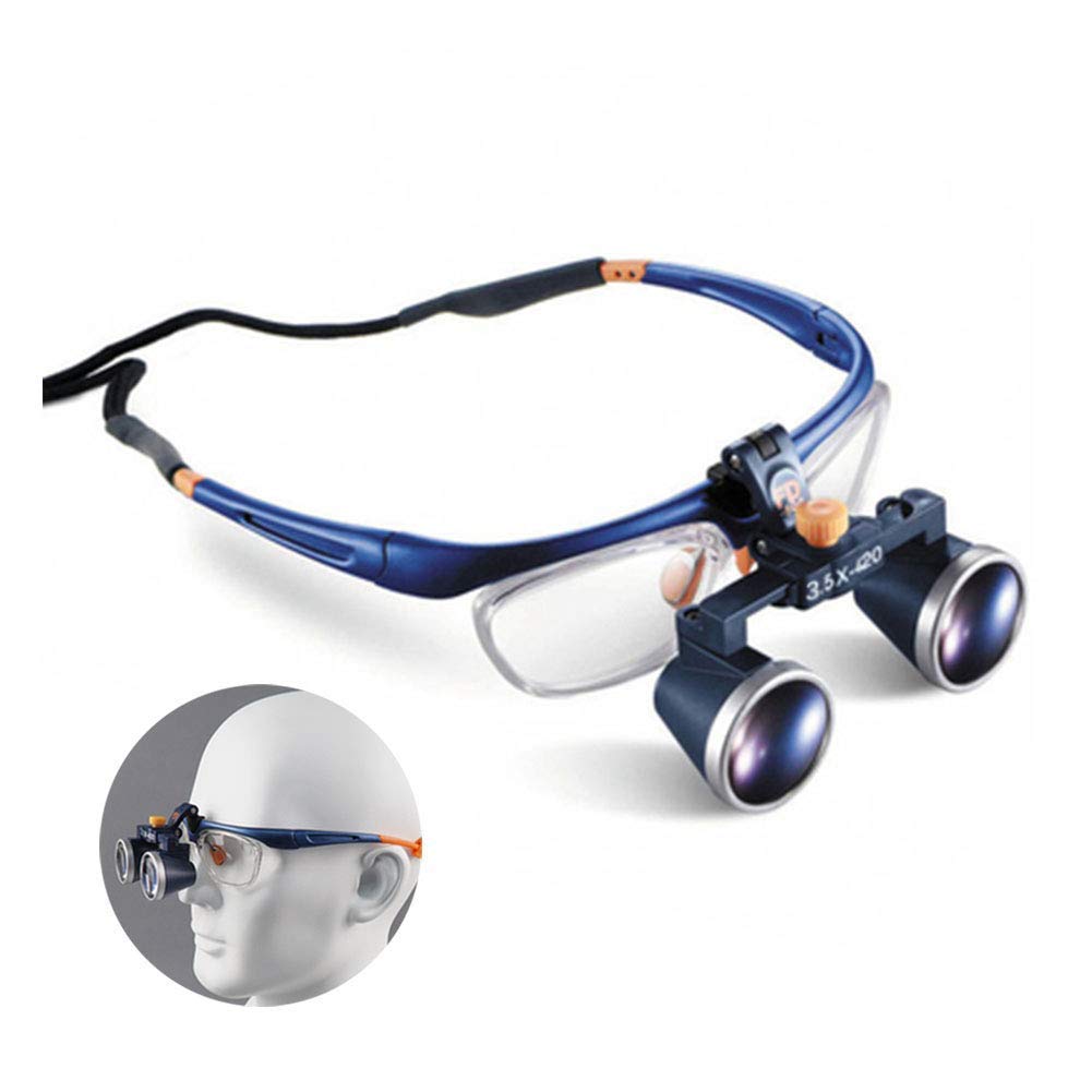 asdchZen Magnifying Glass,Double Eyes Hands Headband Magnifier,Visor Glasses Magnifying-For Dental Surgical,Jewelry Appraisal,Watch Repair And Miniature Engraving,3.5x-A