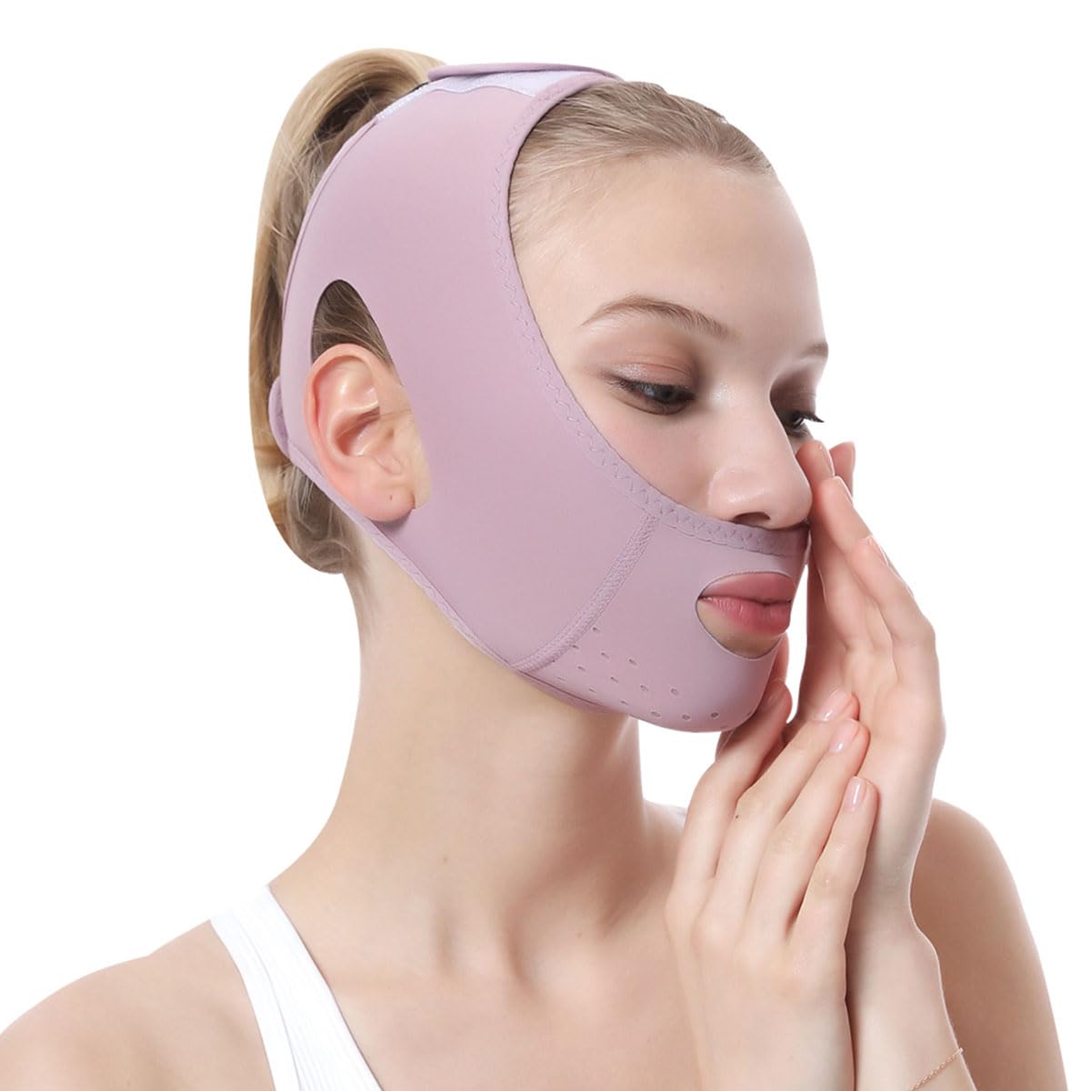 spacemor Face Lift Belt, Face Lift Strap Comfortable V Shaped Belt, Outline Lifting Shaping Facial Lifting Band, Chin Up Face Lifting