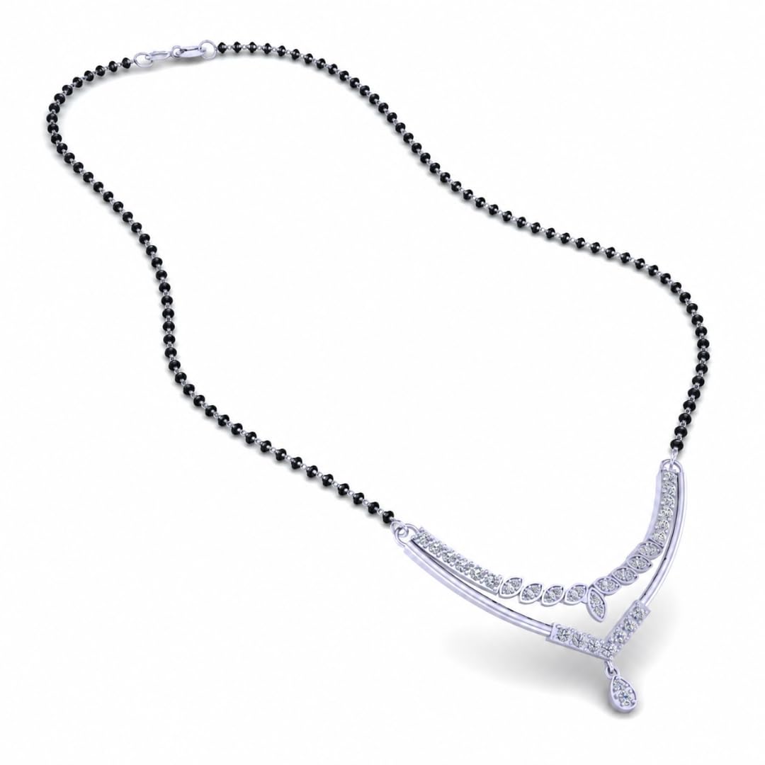 Rihi By P.C. Chandra Jewellers 925 Sterling Silver Eternal love Enamoured Mangalsutra-image-44