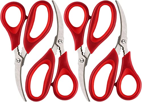 Kitchen Crab Leg With Seafood Scissors, 4 pacotes de caranguejo Leg Scissors Lobster Shell Cracker, Lobster Shrimp Crayfish Scissors Fish Scissors Fish Scissors, Seafood Crab Legs Fryer and Tools