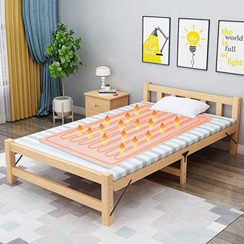 Image of Giantex Electric Heated Mattress Pad, Standard Massage Table Warmer, Spa Table Heated Bed Pad with Digital Timer and 5 Heat Settings,Overheat Protection, Machine Washable Electric Mattress Pad