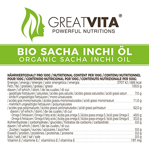 MeaVita Bio Sacha Inchi Oil, 100% spremuto a