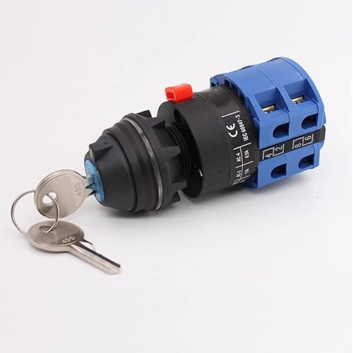 Miniatura 2 de Interruptor selector de cambio universal con llave, interruptor de transferencia de energía, LW26-25 C042CUY 380V 25A Motor, generadores de bomba de