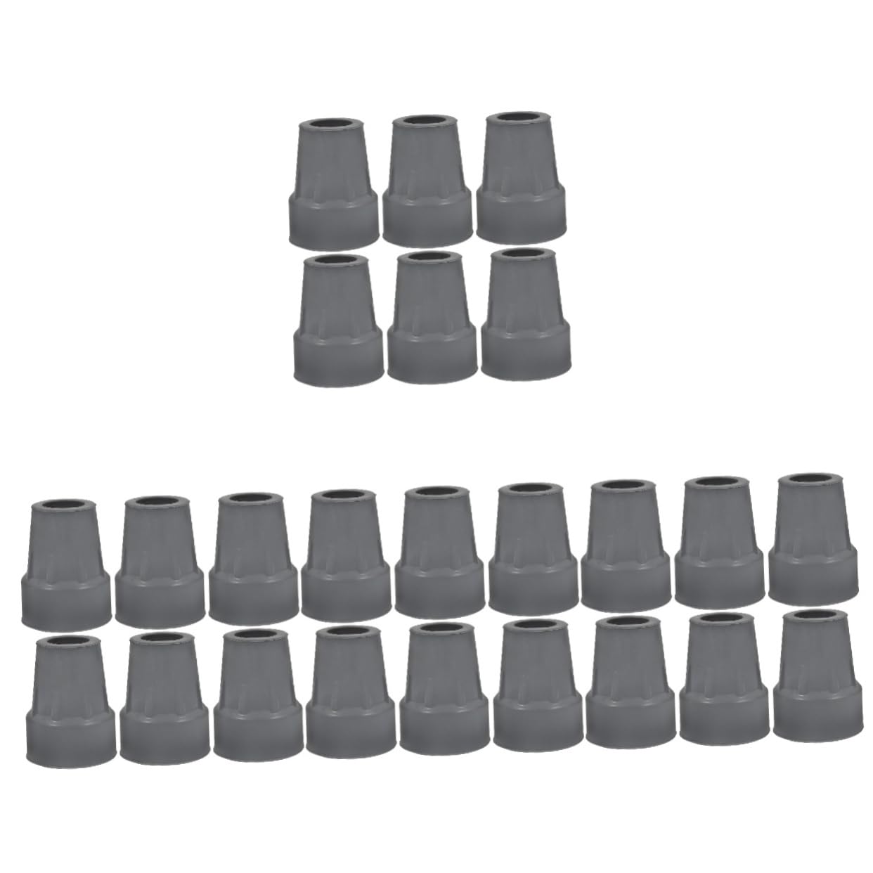 FOMIYES Piezas muletas puntas de caña tapones de silla casquillo de los pies de la muleta puntas de bastón para caminar pies de caña fondo de caña de goma tapas de pies de muleta caucho