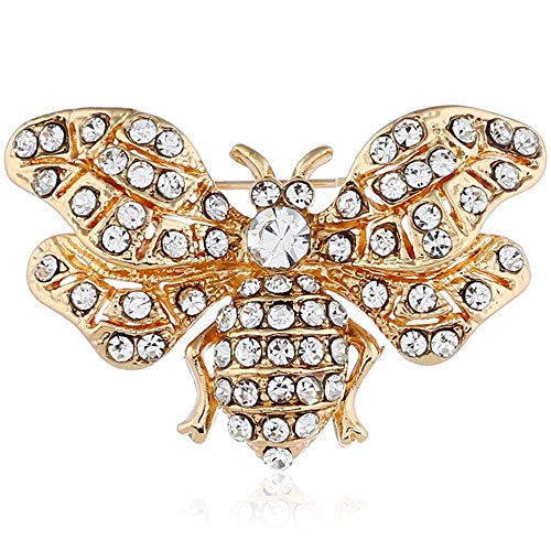 Preisvergleich Produktbild LovelysunshiDEany Mode Kreative Strass Biene Brosche Persönlichkeit Wilde Brosche Schmuck Pins Abzeichen Schmuck Zubehör Geschenke - Br1534-G