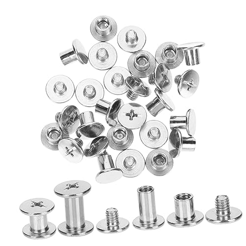 FUNOMOCYA Book Binding Screws Mother-in-Law Nails Binding Screws Set of 75 Material