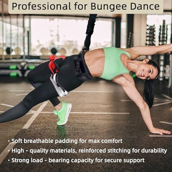 Adult Bungee Fitness Harness Adjustable Safety Belt/Back Support Size Guide Heavy-Duty Workout Equipment-No Cord