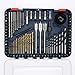 CHEW STEEL TOOLS Drill Bits Set, 100-Piece Drilling and Driving Accessories, Screw Drill bits, Titanium Coated HSS Bits for Drilling Metal, Wood, Masonry and Plastic (Metric)