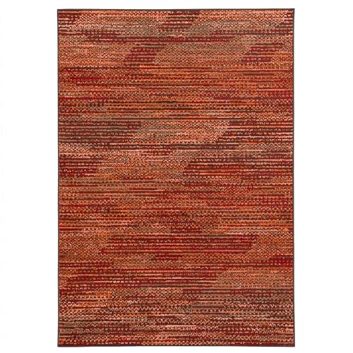 Tapis de designer terracotta Samba Pergamon pour salon moderne