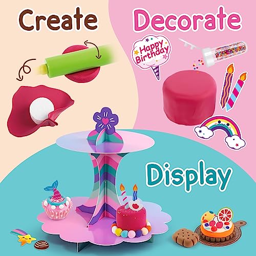 Drama Planet Craft Kits for Kids, Make Your Own Mini Desserts with Air Dry Clay, Create & Display Clay Creations, Art Activities, Great Gifts for Girls - Image 4