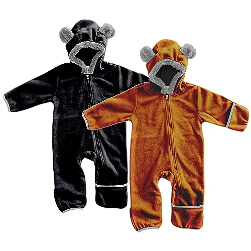 Image of Cuddle Club Fleece Baby Bunting Bodysuit with Hood, Convertible Mittens & Booties, Car Seat Friendly, Soft & Warm, Easy Zip