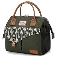 Lekesky Borsa Termica Porta Pranzo Donna 11L, Borse Termiche Morbida Isolata, Borsa Pranzo Multifunzionale Portatile, Impermeabile Borsa Frigo Pranzo per Ufficio Viaggio Picnic Lavoro Studenti, Verde