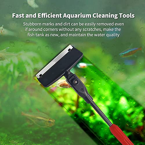 SVECKE-Fish-Tank-Cleaning-Tools-6-in-1-Aquarium-Cleaning-Tools-Adjustable-Fish-Tank-Cleaning-Kit-with-Long-Telescopic-Handle-Multi-Function-Aquarium-Cleaning-Kit-for-Saltwater-Freshwater