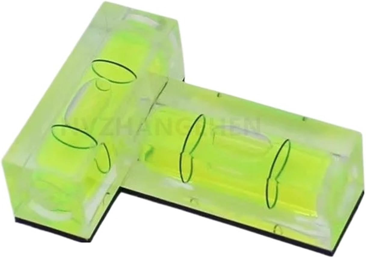 Magnetic Horizontal Plastic Mini T-type Spirit Level Acrylic level Vails Ruler Horizontal Measurement Instrument Level(Three lines)