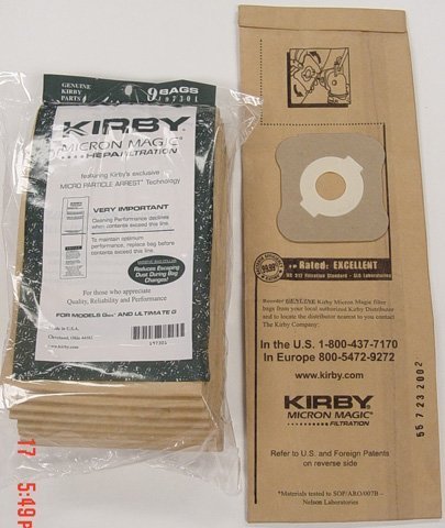 Kirby Part#197301 - Genuine Kirby HEPA Filtration Vacuum Bags Model G6 and Ultimate G, 18 Bags