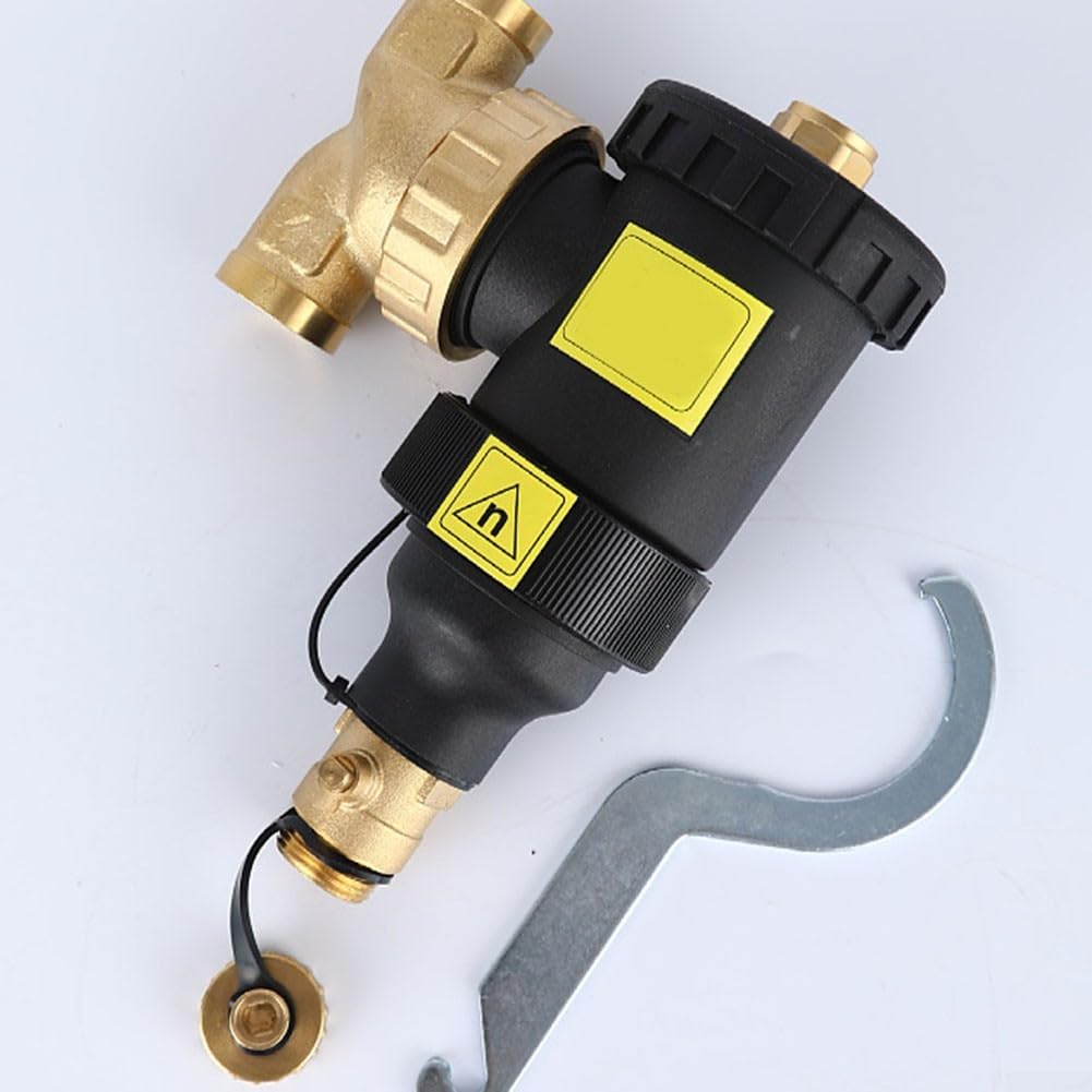 Filtro magnético de caldera, filtro magnético en línea, filtro magnético calentado 3/4, separador magnético, filtro magnético de latón para sistemas de calefacción central, imán de 12.000